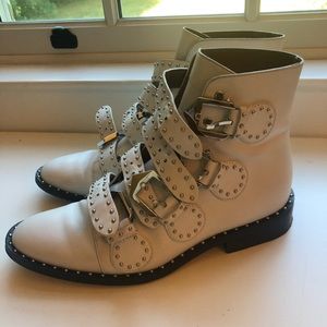 Givenchy White Stud Boots